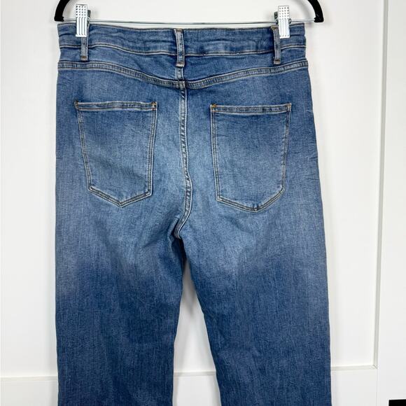 Zara Flare High Waisted Jeans Size 12 - Picture 5 of 10